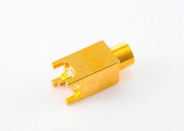 MCXPCB接头焊接母直式插孔铜镀金50Ω