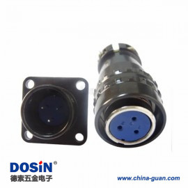 7037 XS16 3芯电泳黑漆航空插头圆形防水电连接器