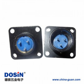 7038 电连接器XS16 3芯黑色电泳正装航空插头