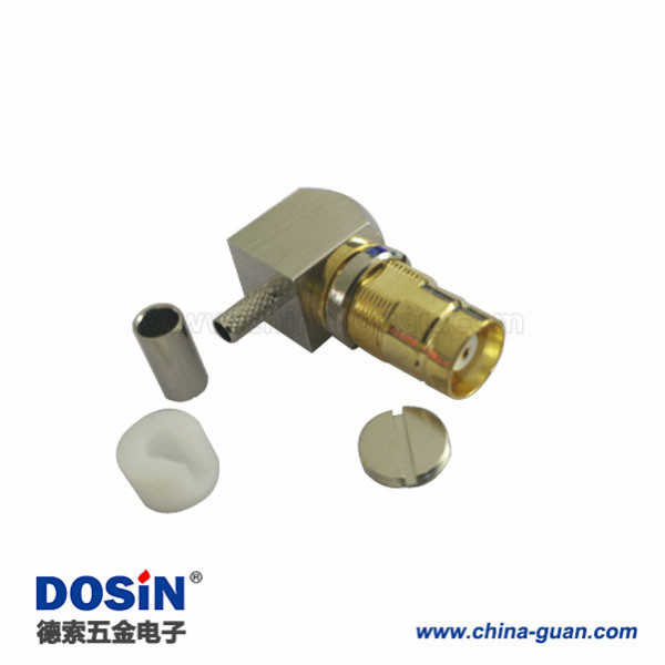 RHT-618-0002 DIN型连接器1.6/5.6弯式压接母头 同轴电缆