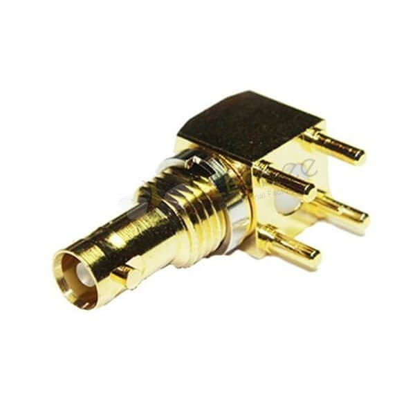 bnc-connector-mini-right-angle-female-type-pcb-mount 迷你BNC连接头母头弯头镀金板装