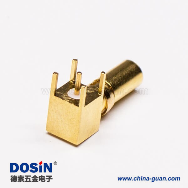 din10-23-male-right-angled-through-hole-for-pcb-mount(1) DIN 1.0/2.3公头弯式镀金穿孔式接PCB板