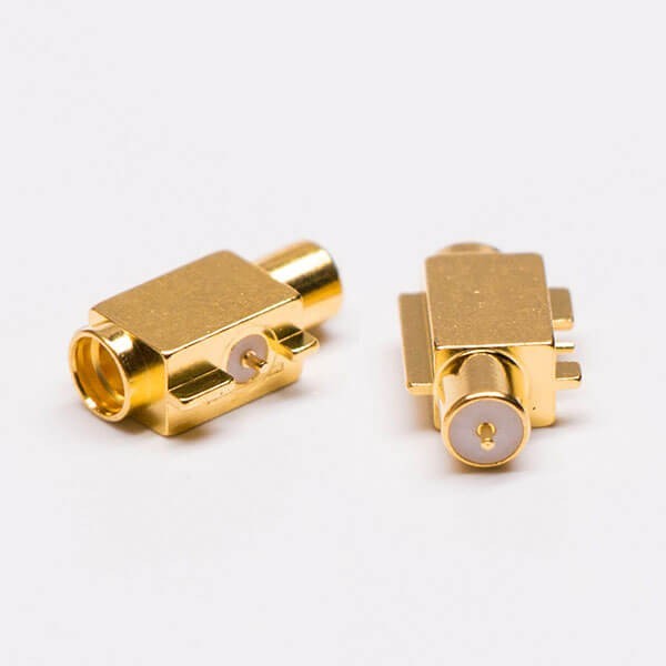 mcx-jack-right-angle-connector-offset-type-for-pcb-mount(4) MCX90度母座沉板式镀金同轴连接器