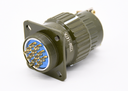 Y28M连接器14芯公插座母电缆插头法兰 安装