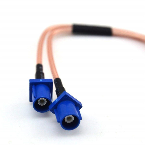 1-01 Fakra连接器C型双公头转SMA公头接RG316线线长15CM