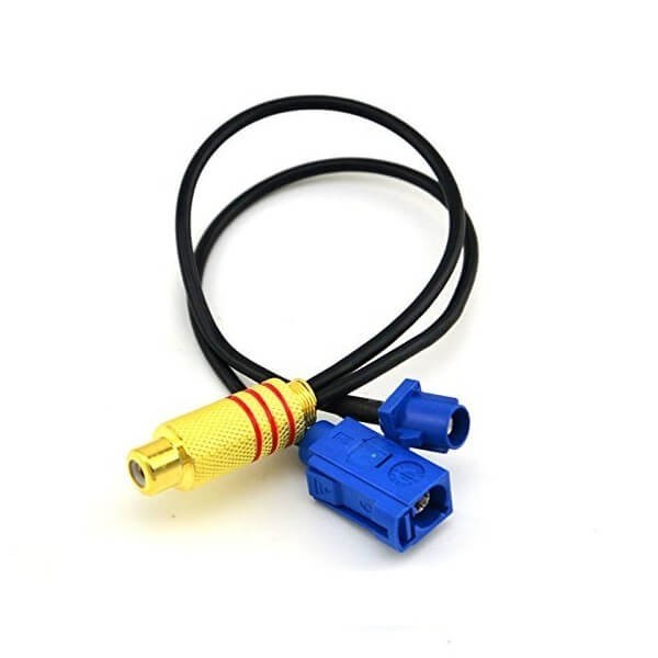 2-into-1-rca-cable-with-fakra-c-plug-male-and-female-extension-cable-rg174-20cm-(3) Fakra接头C型公头母头转RCA母头RG174组装线束20CM