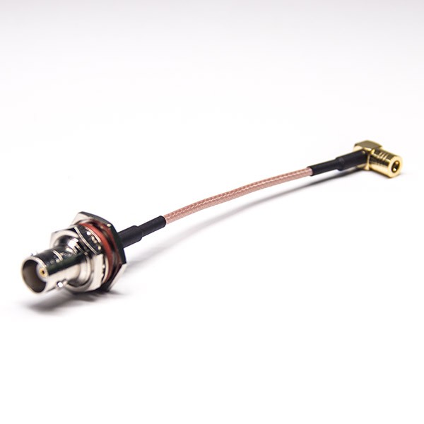 bnc-cable-connector-waterproof-female-straight-to-smb-male-angle-with-rg316(4) BNC同轴线大六角防水前锁板母头直式转SMB公头弯式接RG316线