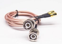 BNC同轴电缆线BNC公头转SMC 公头接RG316线长50cm