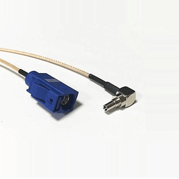 connector-crc9-antenna-extension-cable-to-fakra-c-female-rg178-15cm(1) Fakra射频连接器C型母头转CRC9弯公头接RG178线线长15CM