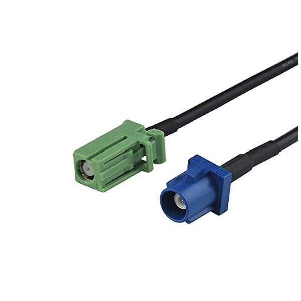 copy-of-sma-gps-extension-cable-assembly-fakra-z-female-to-sma-male-adapter-rg316-pigtail-cable-1199 Fakra公头C型转AVIC绿色母头RG174组装线束线长30CM