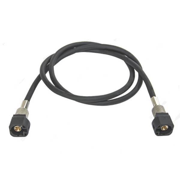 lvds-hsd-cable-1m-with-4pin-a-code-plug-to-plug-fakra-hsd-connector 国内HSD4p连接器厂家供应4芯黑色HSD公转公线束1米