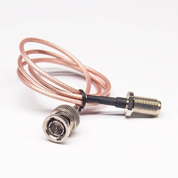 rf-cable-tv-connector-female-f-to-male-bnc-rg179-assembly-60cm F头线供应厂家BNC公转F母接RG179线长60CM