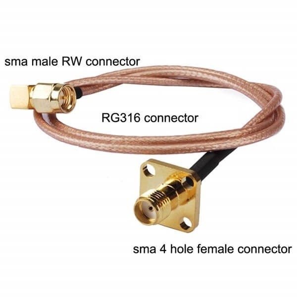 sma-male-to-female-cable-extension-coaxial-cable-rg316-30cm-for-wireless-antenna(5) RF SMA公头线RG316延长线接SMA公转母线长10CM