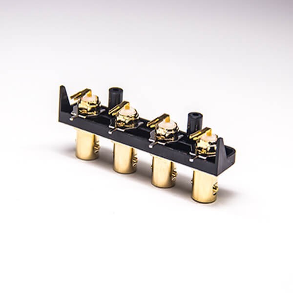 4-holes-bnc-connector-female-dip-type-pcb-mount-90-degree-gold-plating(4) 4孔BNC接口母头弯式PCB板插板式50欧姆