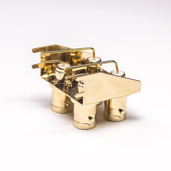 4-holes-bnc-connector-right-angled-female-through-hole-pcb-mount-gold-plating(2) 镀金BNC接口母头弯式插板接PCB板50欧姆