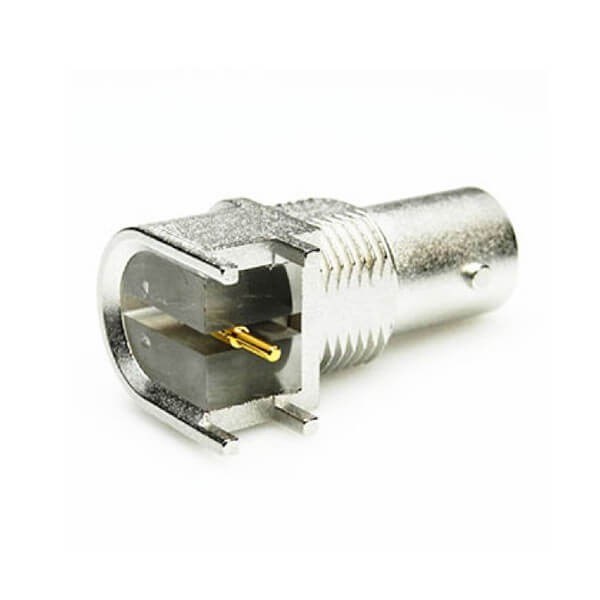 EB-001-0211 BNC同轴高清接PCB板母头弯式连接器插板式穿墙