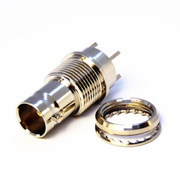 EB-001-0221 直式高清BNC穿墙面板安装母头连接器插PCB板