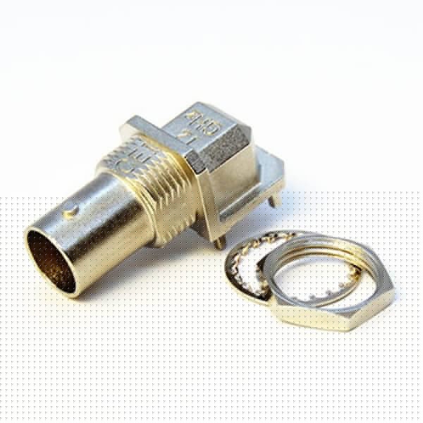 EB-001-0233 高清BNC接头表贴式连接弯式母头射频同轴连接器