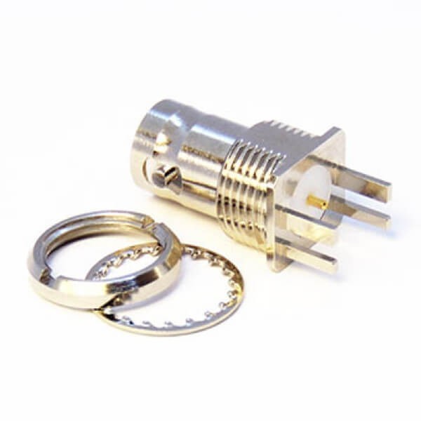 EB-001-0240 HD BNC母头连接器接PCB板直式插座75欧姆镀镍