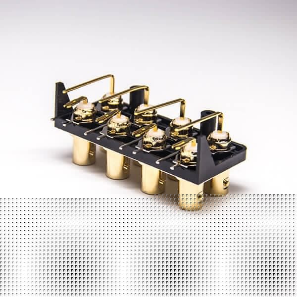 EB-001-0268 BNC多孔视频接头90度母插板接PCB板镀金
