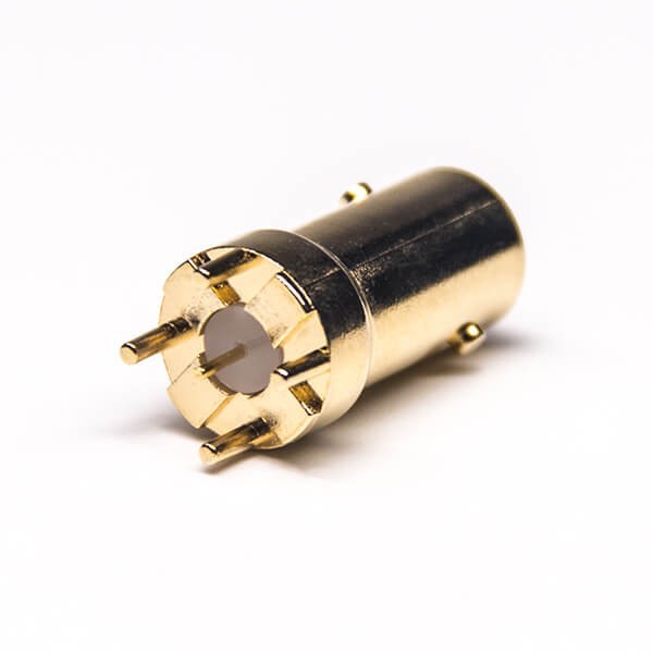 EB-001-0269 PCB 射频BNC连接器母头180°插板镀金50欧姆X2