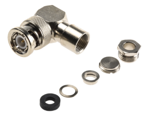 EB-001-0290 BNC接头防水公头弯式焊接接线镀镍连接器