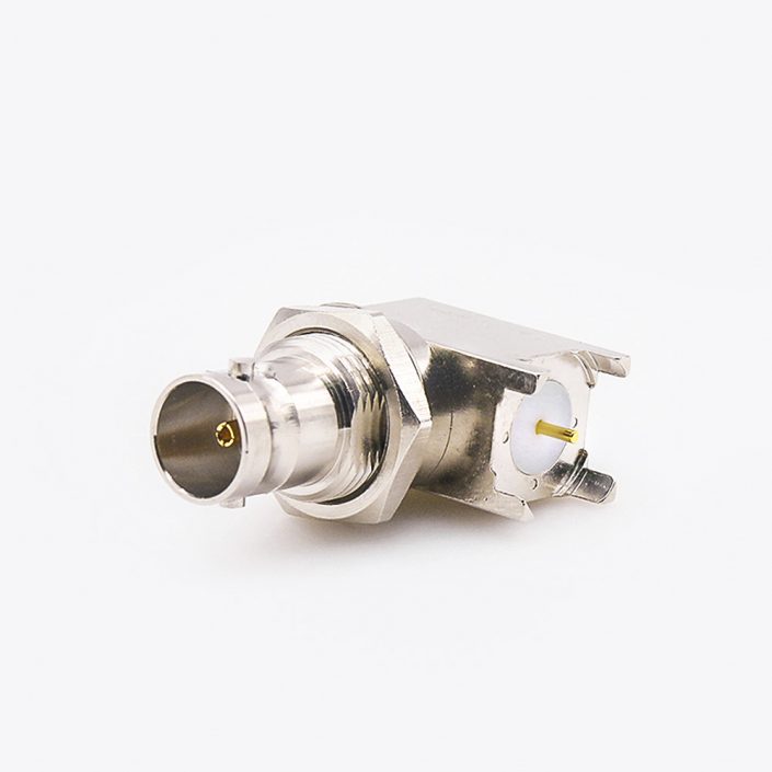 EB-001-0293 75ΩBNC连接器母头直式前锁穿墙PCB安装插孔