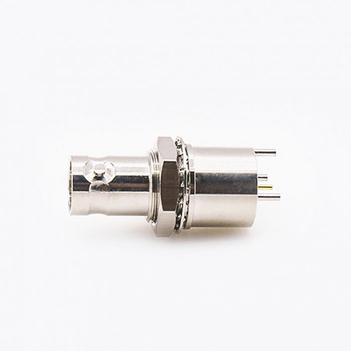 EB-001-0309 BNC前锁穿墙连接器75Ω母头直插PCB安装