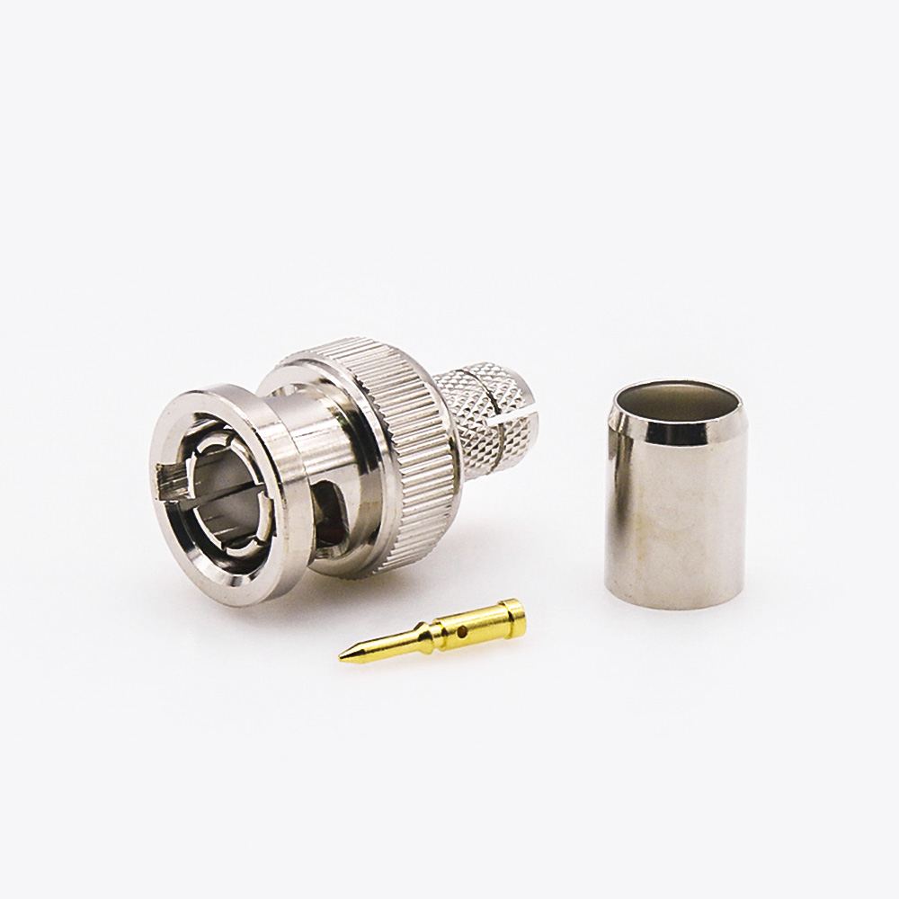 EB-001-0324 用于RG6的BNC连接器压接75Ω直型公头接线