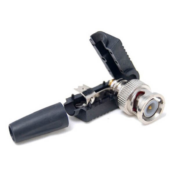 EB-01-0169 bnc连接器90度锁接公头带塑胶外壳