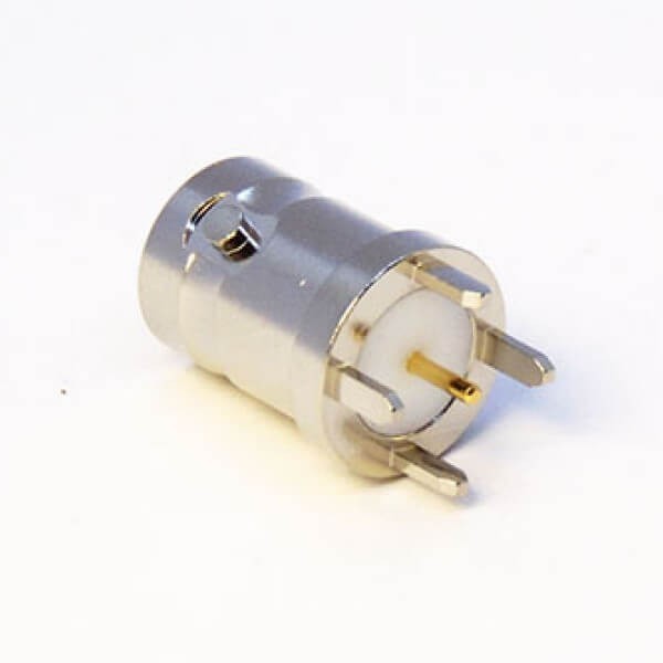 EB-01-0182 BNC接口180度插板直式母头PCB板镀镍75欧姆