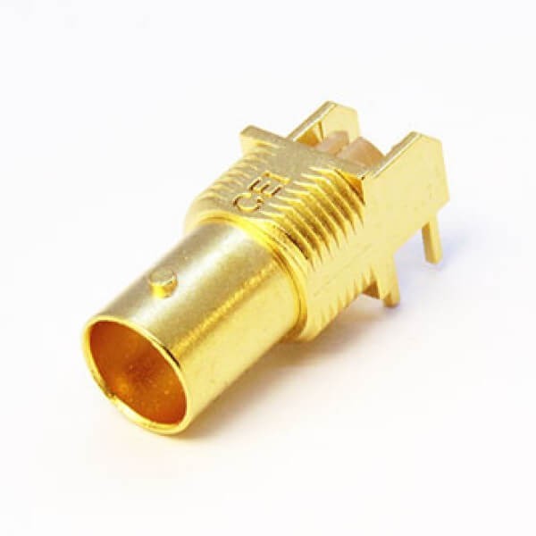 EB-01-0198 BNC母接头弯式连接器 插板式接PCB板8mm