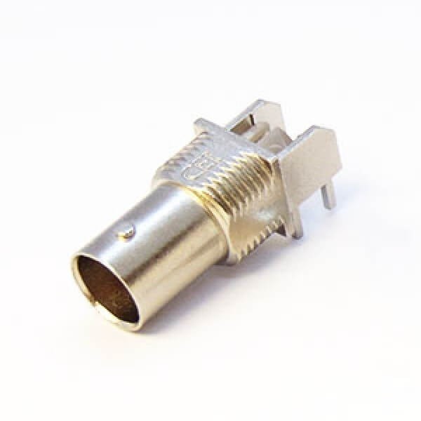 EB-01-0201 弯式BNC连接器母头PCB板5.2mm 穿孔式75欧姆