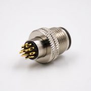 EB-400-2290 (1) 传感器公头M12注塑成型式接头A扣12芯直式防水带屏蔽连接器