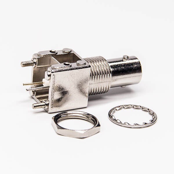 bnc-50-ohm-receptacle-white-jack-straight-for-pcb(1) bnc 连接器 压电 90度白色塑胶外壳绝缘母头 PCB