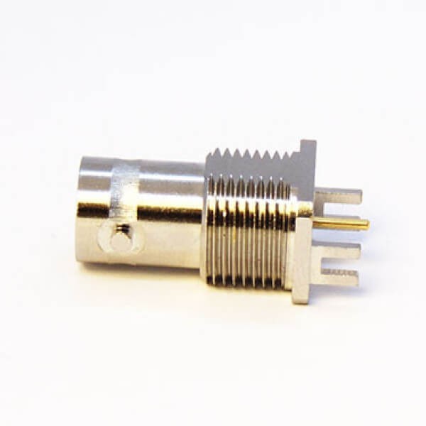 bnc-connector-female-75-ohm-bulkhead-straight-for-pcb-mount-edge-mount-24mm-nickel-plating(1) 直式卡板BNC接头母头连接器穿墙75欧姆接PCB板2.4mm镀镍