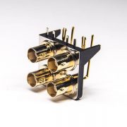 bnc-connector-install-female-angled-dip-type-for-pcb-mount BNC射频连接器生产厂家弯式母头插板接PCB板