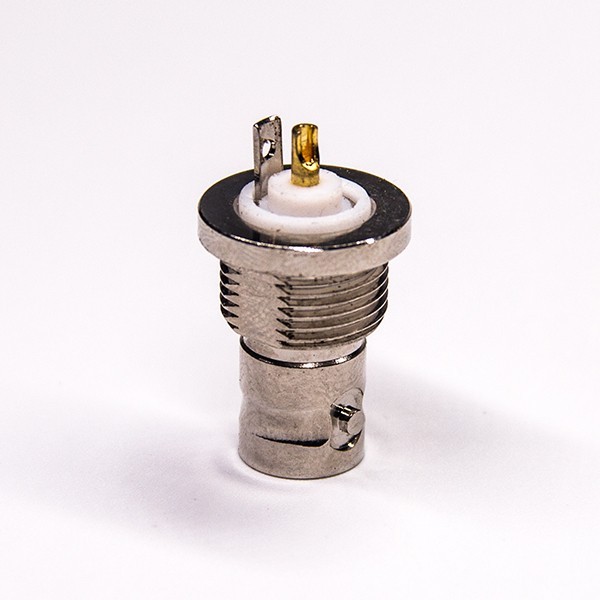 bnc-connector-solder-type-female-vertical-type-bulkhead-for-panel-mount(2) BNC螺纹母头直式穿墙式面板安装焊接接线RF连接器