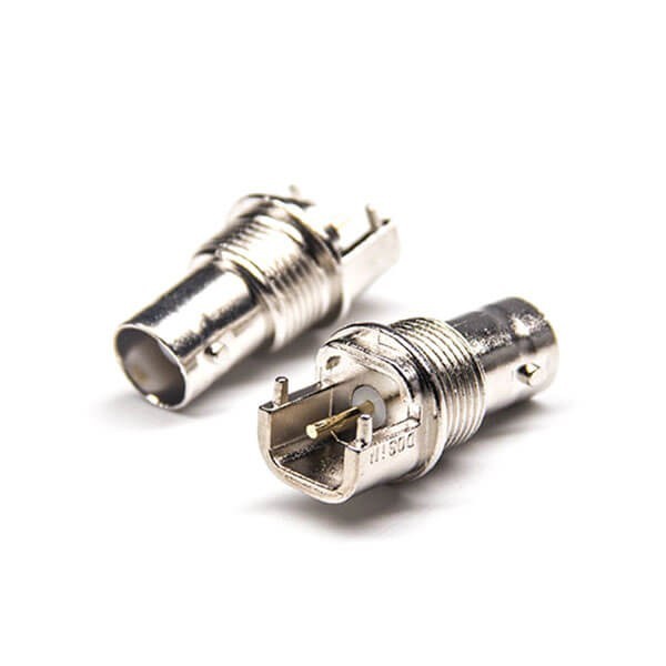 bnc-panel-mount-connector-female-right-angled-through-hole-and-smt(2) BNC面板安装连接器弯式90度SMT+插孔接PCB板