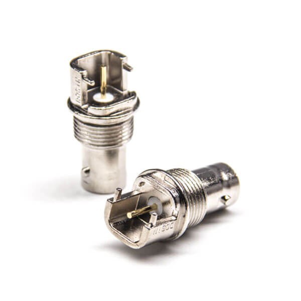 bnc-panel-mount-connector-female-right-angled-through-hole-and-smt(3) BNC面板安装连接器弯式90度SMT+插孔接PCB板