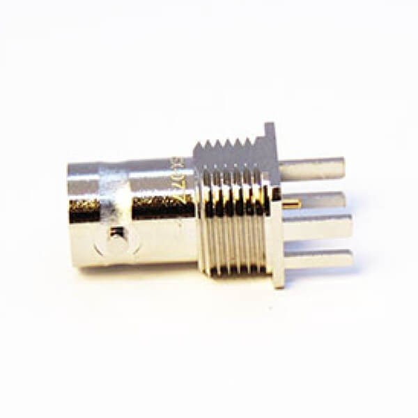 bnc-straight-connector-bulkhead-female-edge-mount-for-pcb-11mm-(5) BNC接口 高清母头卡板接PCB板厚度1.1mm穿墙面板安装镀镍
