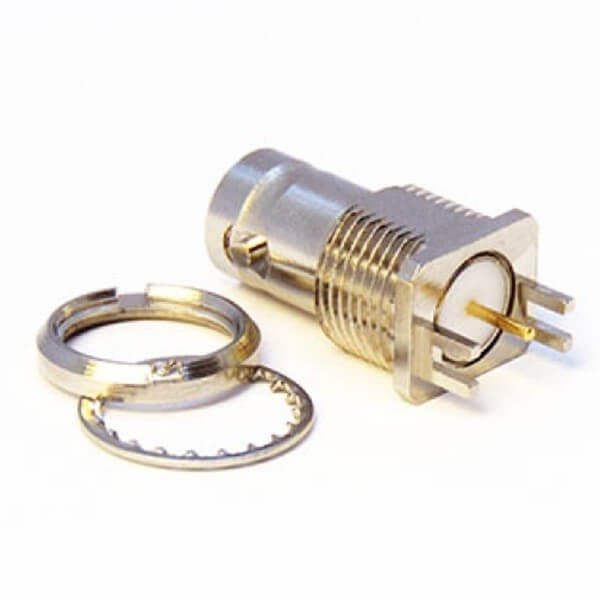 bulkhead-female-bnc-180-edge-mount-for-pcb-mount-nickel-plating-75ohm(5) 直式75欧姆连接器BNC母头穿墙式接PCB板卡板75欧姆