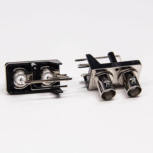 double-female-bnc-connector-angled-for-pcb-mount(3) 有线电视头母头弯式50欧姆射频同轴PCB板端