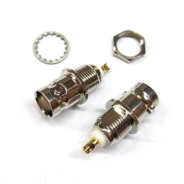 female-bnc-straight-rear-bulkhead-solder-type(3) bnc母头焊线式180度后锁穿墙镀镍
