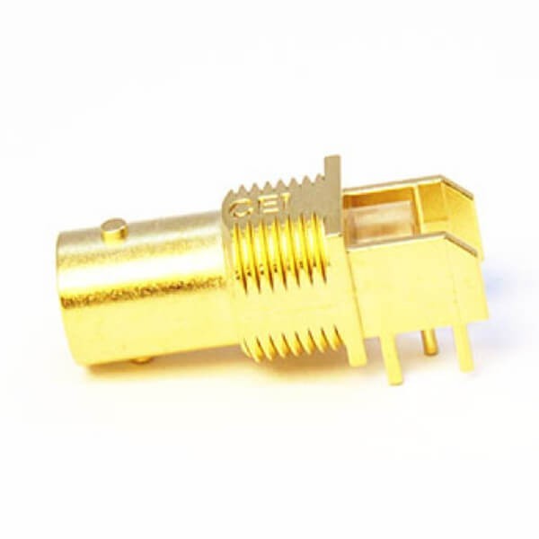 gold-plating-bnc-connector-female-right-angled-through-hole-for-pcb-mount-8mm(1) BNC母接头弯式连接器 插板式接PCB板8mm