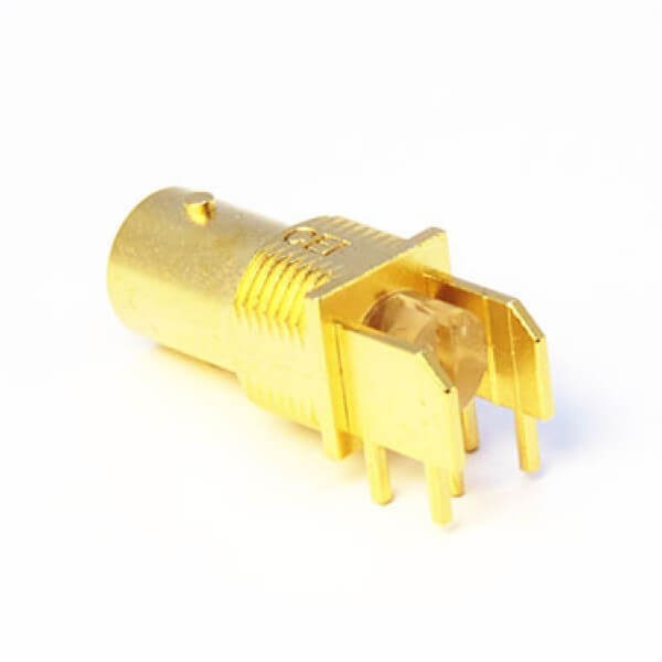 gold-plating-bnc-connector-female-right-angled-through-hole-for-pcb-mount-8mm(11) BNC母接头弯式连接器 插板式接PCB板8mm