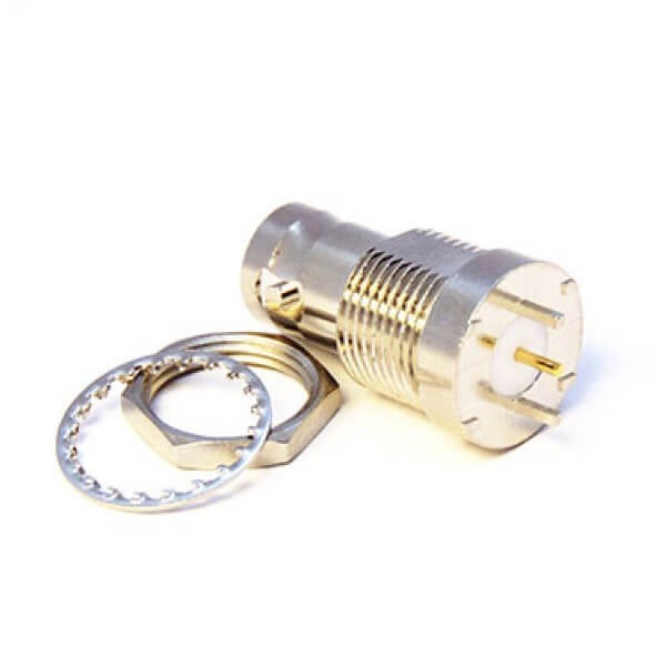 -hd-bnc-straight-connector-female-front-panel-mount-nickel-plating-75ohm-(2) PCB板高清BNC接头母头直式射频连接器板端插座75欧姆镀镍