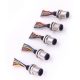 M12传感连接器 4pin D型板端母座子 前锁焊线1M AWG22 防水插头带屏蔽