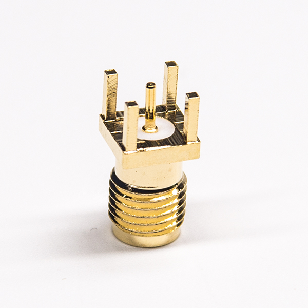 11-3 直式sma连接器直式母头穿孔接PCB板镀金