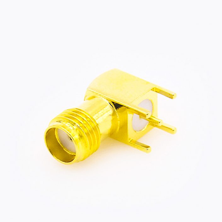 11(10) SMA连接器弯式母头PCB安装插孔